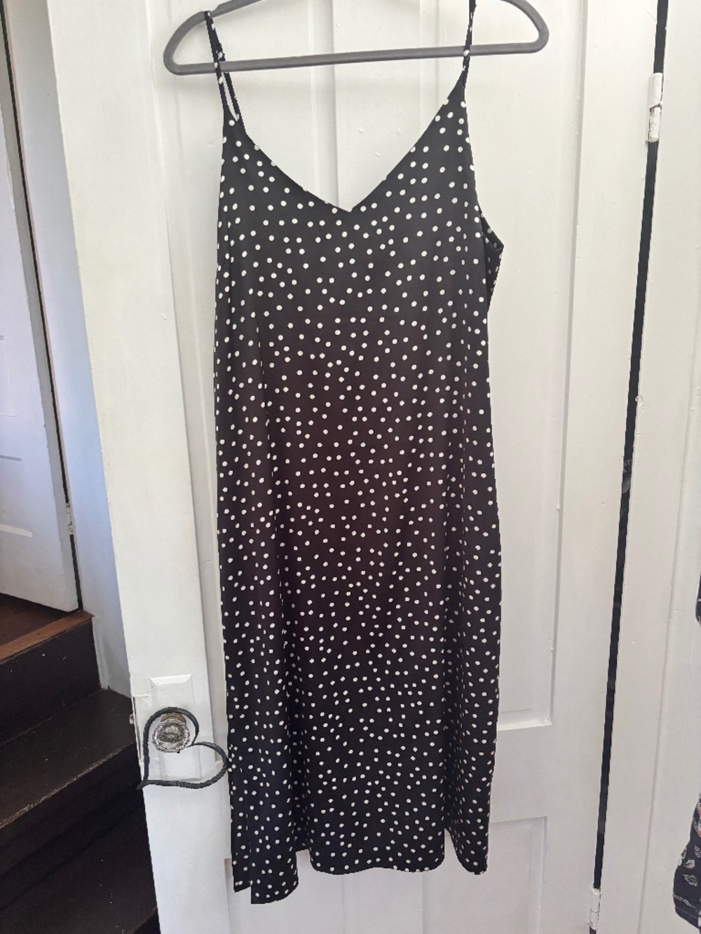 Polka dot slip dress